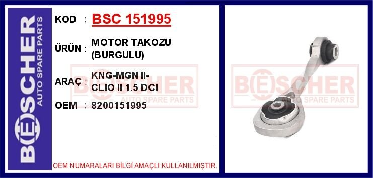 MOTOR TAKOZU BURGULU KNG-MGN II-CLIO II 1.5 DCI | OEM:8200151995