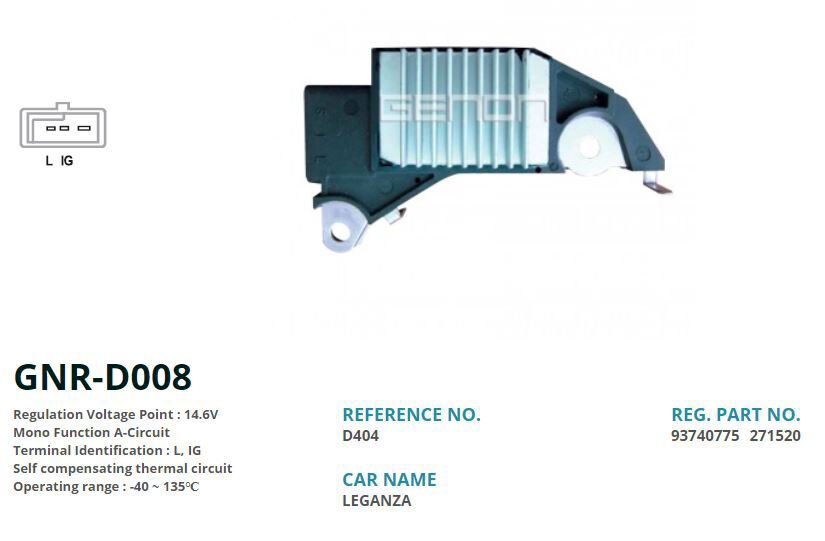 12V DAEWOO LEGANZA L IG | OEM:D404-93740775-271520
