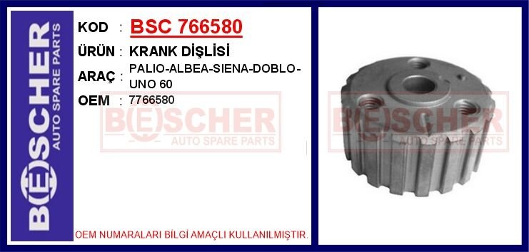 KRANK DİŞLİSİ PALIO-ALBEA-SIENA-DOBLO-UNO 60 | OEM:7766580