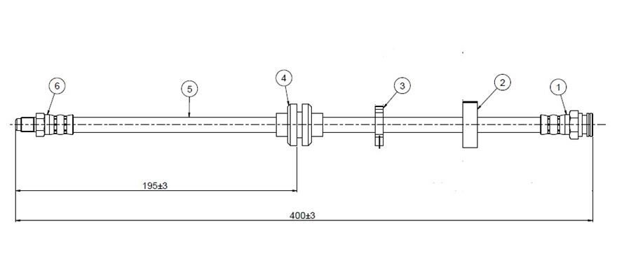 FREN HORTUMU ön Y 1.1- 1.2 8V 96- | OEM:46423176-7735008