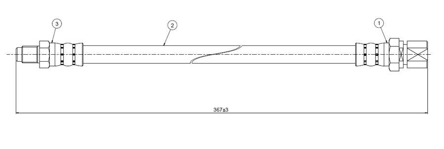 FREN HORTUMU ön Maggiol-Beetle 1300 66-78 | OEM:311611701B