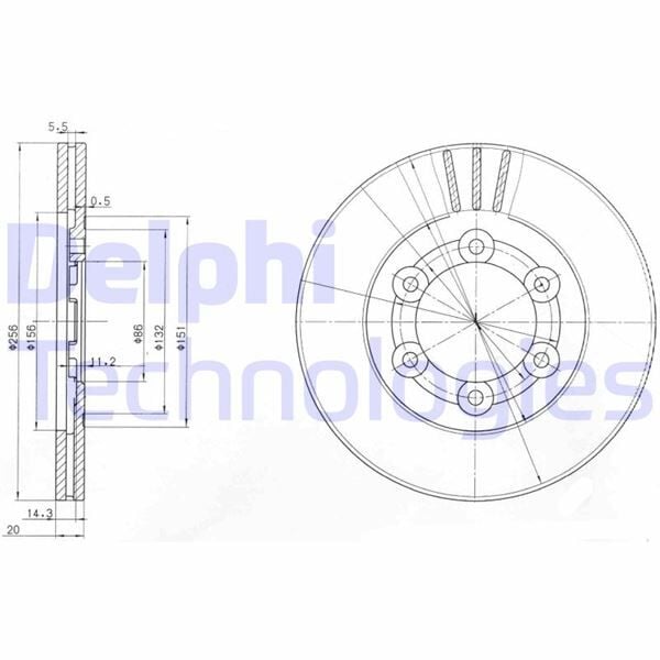 FREN DİSKİ ÇİFTLİ PAKET . DELİKLİ ÖN MAZDA B1600. B2000. B2200. E2000. E2200 09/1981 > 08/1999 | OEM:S08333251-S08333251A-S08333251B