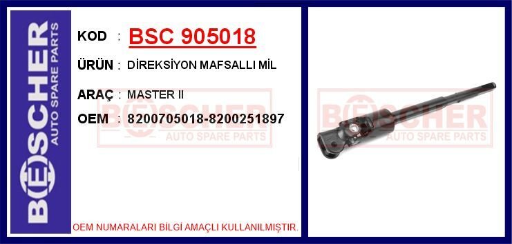 DİREKSİYON MAFSALLI MİL MASTER II | OEM:8200705018-8200251897