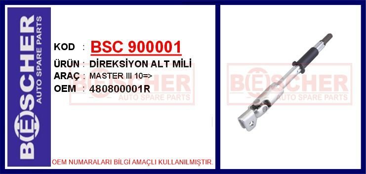 DİREKSİYON ALT MİLİ MASTER III 10 > | OEM:480800001R