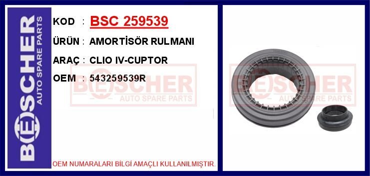 AMORTİSÖR RULMANI CLIO IV-CUPTOR | OEM:543259539R