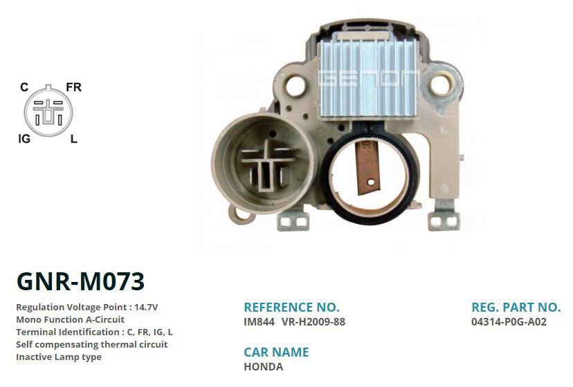 12V HONDA ACCORD YUVARLAK SOKETLI C FR IG L | OEM:VR-H2009-88-IM844-04314-P0G-A02