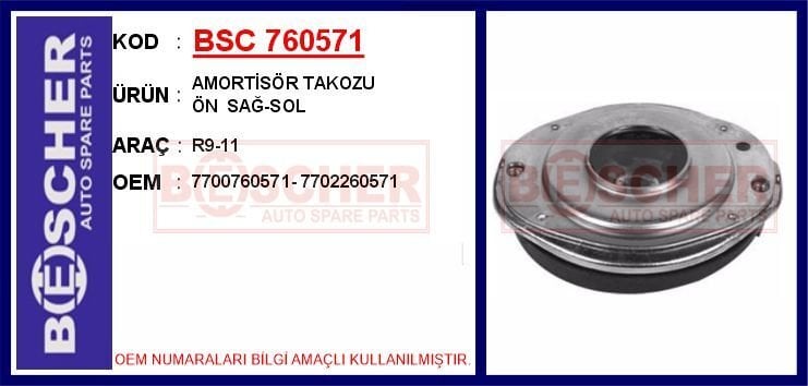 AMORTİSÖR TAKOZU ÖN SAĞ-SOL R9-11 | OEM:7700760571-7702260571