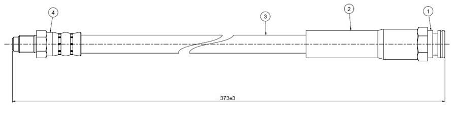 FREN HORTUMU ön 18 2.0 break 80-86 | OEM:7701349126-7704001943