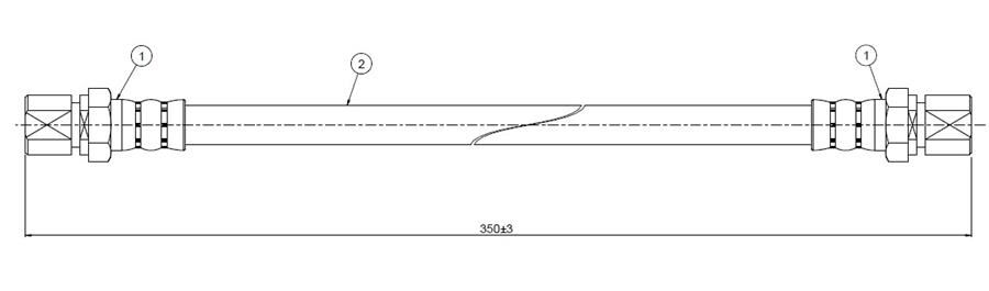 FREN HORTUMU arka FIESTA I GFBT . FIESTA II FBD . FIESTA PANELVAN WFVT. FVD 77-89 | OEM:1613348-6049556-5007396-6047604