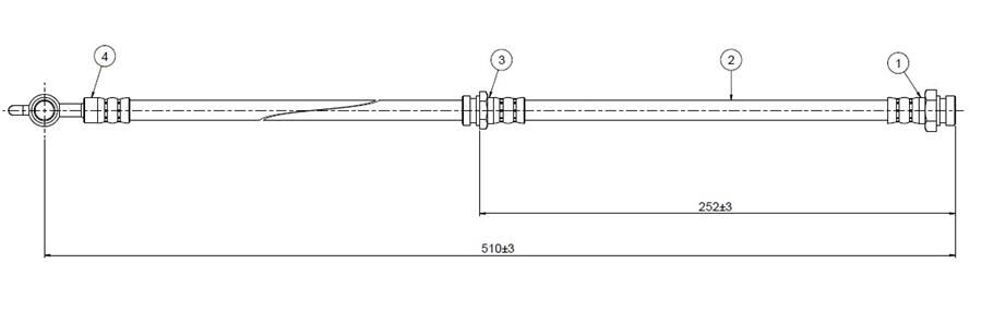 FREN HORTUMU ön Pick-up UF 85-. | OEM:UB3943980C
