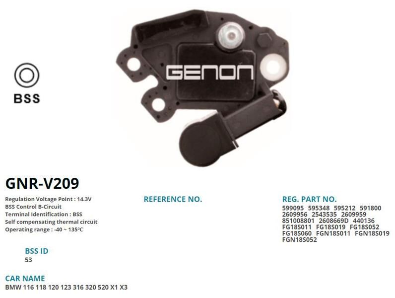 12V BMW 116d-118d-318d-320d-X1 BSS | OEM:VR-V3535-M575