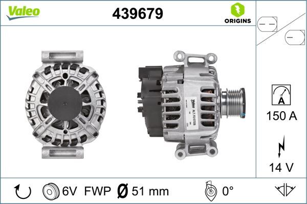 ALTERNATOR 14V 150A MERCEDES W203 W204 S204 W212 S212 C207 A207 B906 | OEM:A0009063000