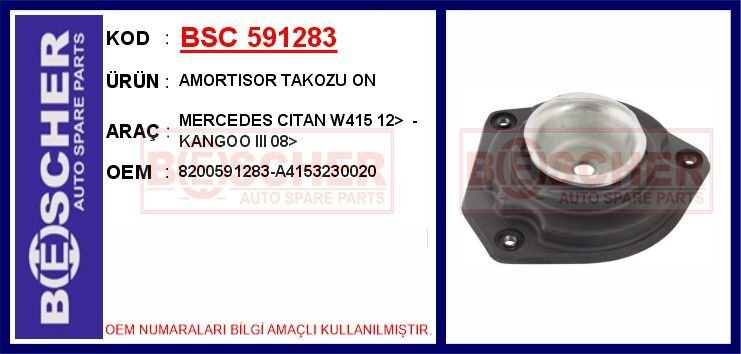 AMORTISOR TAKOZU ON MERCEDES CITAN W415 12> - KANGOO III 08> | OEM:8200591283-A4153230020