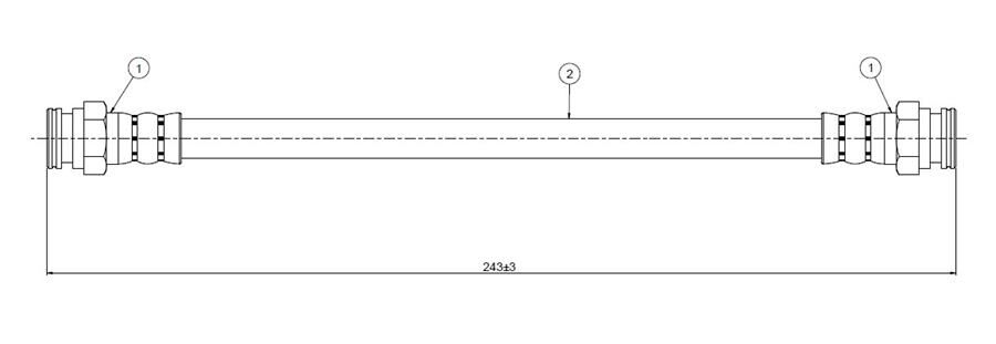 FREN HORTUMU arka Punto Evo 09-12 | OEM:46434731-46554127-55701046-71736920