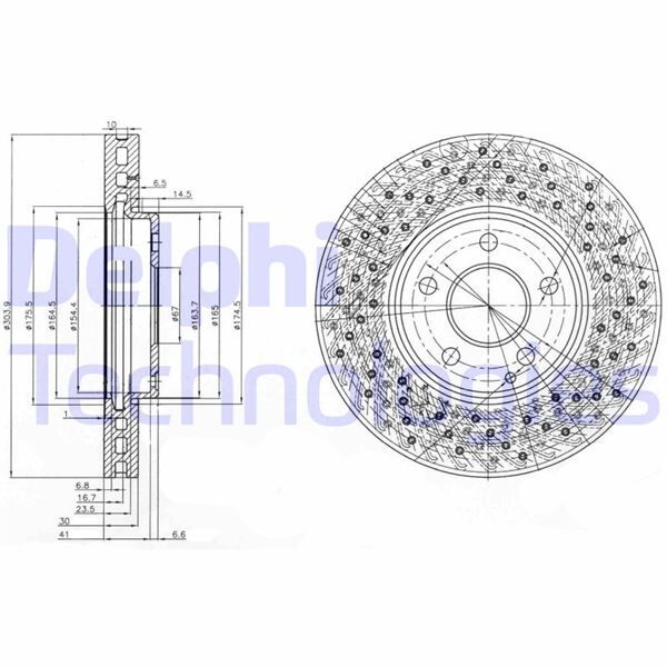 FREN DİSKİ ÇİFTLİ PAKET . DELİKLİ ÖN MERCEDES S350 02/2003 > 08/2005 | OEM:2204211712-A2204211712