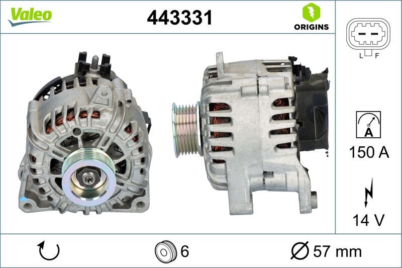 ALTERNATÖR OPEL GROUP FG15T158 | OEM:TG15C236-TG15C286-39159022-39218016