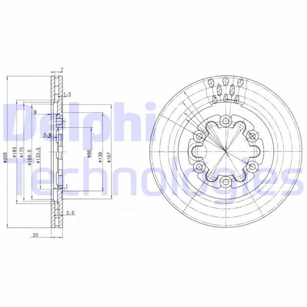 FREN DİSKİ ÇİFTLİ PAKET . DELİKLİ ÖN MAZDA E2000. E2200 05/1985 > 12/1992 | OEM:SA3933251-SA3933251A