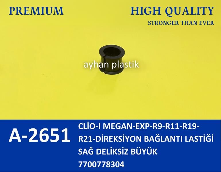 DİREKSİYON BAĞLANTI LASTİĞİ SAĞ DELİKSİZ BÜYÜK CLİO-I MEGAN-EXP-R9-R11-R19-R21 | OEM:7700778304
