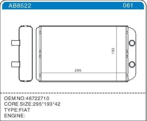 KALORİFER RADYATÖRÜ DUCATO 2.0JTD.2.3JTD.2.5 TDI 1.4 Q BOXER 2.0 HDI.2.2 HDI.2.8 HDI 02-07 | OEM:6448.H8-46722710