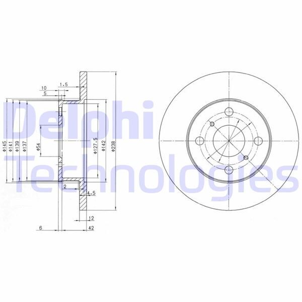 FREN DİSKİ ÇİFTLİ PAKET . DELİKSİZ ÖN TOYOTA COROLLA 1987 > 1992 | OEM:4351212230-4351212240-4351212300