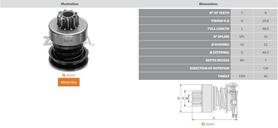9 DIS OPEL ASCONA-KADETT-MERCEDES 190-200-220 | OEM:UMD-5482-1006209029-1006209031