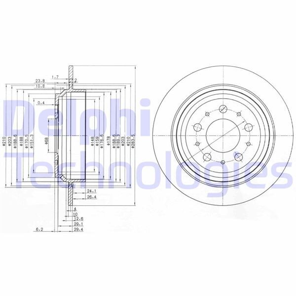 ARKA FREN DISK AYNA VOLVO S70 96>00 V70 96>00 XC70 99>04 | OEM:272248-2722486-31262094