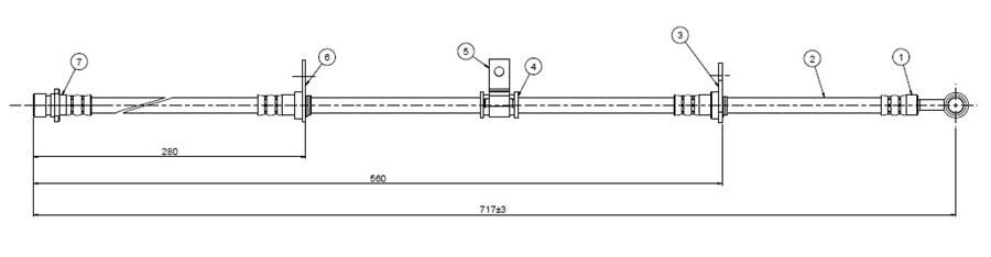 FREN HORTUMU ön Shuttle 2.2i 95-98 | OEM:01465SV4000