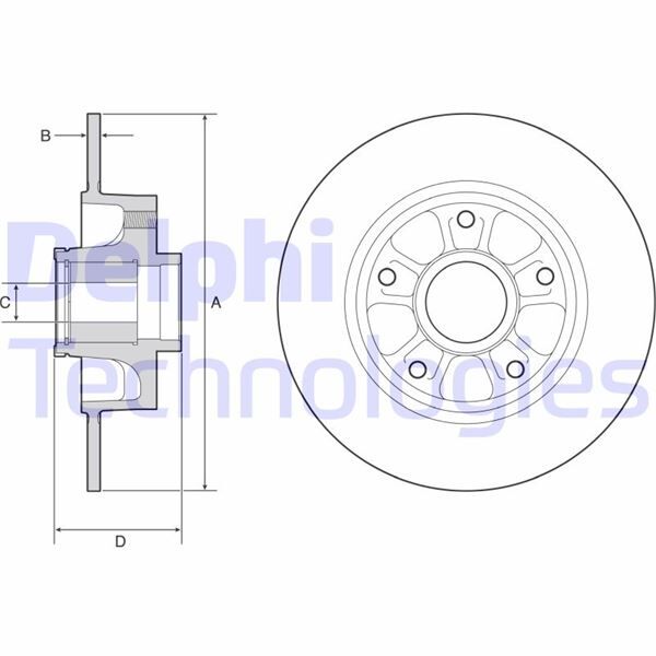 FREN DİSKİ ARKA RENAULT MEGANE IV HB 16> RULMANLI ABS SENSÖRLÜ | OEM:432000166R-432009292R-432024629R