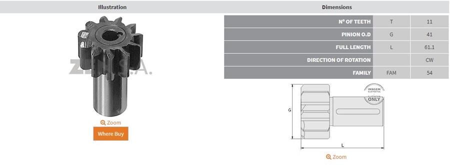 11 DIS ALFKB CELIK FIAT-MAN-DAF | OEM:UMD-5418-2006382018-2006382019