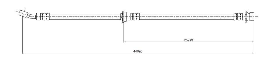 FREN HORTUMU arka Prelude 2.2 i 1.6 92-. | OEM:46430SS0003