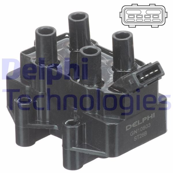 ATEŞLEME BOBİNİ P306 93-01 P106 91-01 1.0-1.1-1.4 1.6 P205-P405-AX-ZX-ROVER 420 95-00 820 TU3M-TU1M-TU5J-TU9M | OEM:-5970.49-96062288-NEC100710
