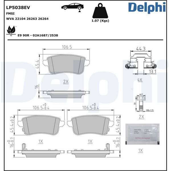 ARKA FREN BALATASI RENAULT ZOE 16> CAPTUR II 20> 1.0TCe 1.3TCe 1.6E TECH | OEM:440606659R