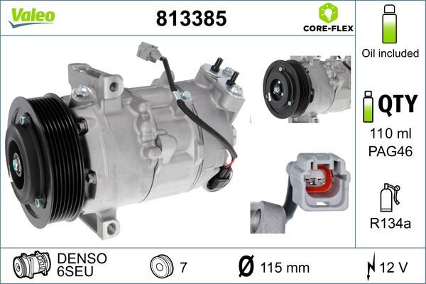 KLIMA KOMPRESORU MERCEDES VITO W447 14> . RENAULT MEGANE III 09> SCENIC III 09> 1.4TCe 2.0DCİ 09 12V 7KANAL 115MM | OEM:A4478307300-7711497568