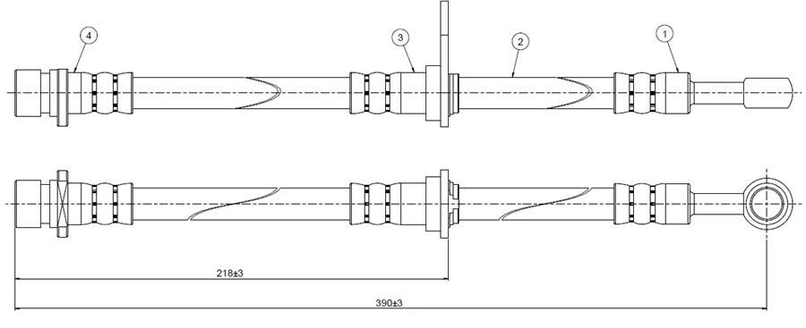 FREN HORTUMU arka Integra DA 1.5 86-90 | OEM:46430SD2957
