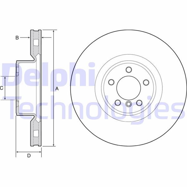 FREN DİSKİ TEKLİ PAKET - BOYALI. DELİKLİ ÖN LAND ROVER RANGE ROVER 03/2010 > 07/2012 | OEM:LR001591-LR011591-LR031845