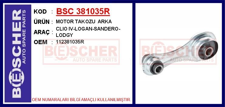 MOTOR TAKOZU CAPTUR 13> CLIO IV 12> SYMBOL III 14> EXPRESS 21> SANDERO II 12> LOGAN II 12> DOKKER 0.9 TCE 1.2 TCE 1.5 DCI 1.6 | OEM:112381035R