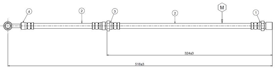 FREN HORTUMU ön Legacy 94-98 | OEM:26531AA001