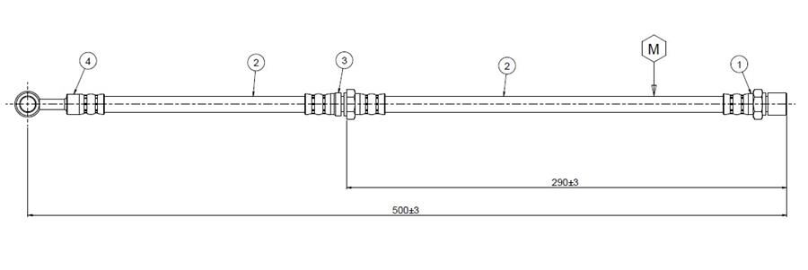 FREN HORTUMU ön Shifter. MV pick-up 81-84 | OEM:799925000