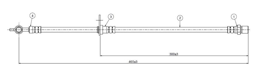 FREN HORTUMU ön Starlet EP80-81 1.0-1.3 92-95 | OEM:9094702644-9094702813