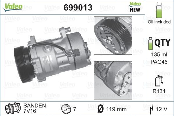 KOMPRESÖR VOLKSWAGEN GOLF3 PASSAT | OEM:1067110-7340656-95NW19D629BB
