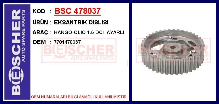 EKSANTRIK DISLISI MERCEDES OM607 W176 W246 C117 X117 W415 . RENAULT K9K 1.5 dCi CLIO KANGOO MEGANE C APTUR SYMBOL SCENIC . DACIA SANDERO LOGAN LODGY AYARLI | OEM:A6070500100-7701478037