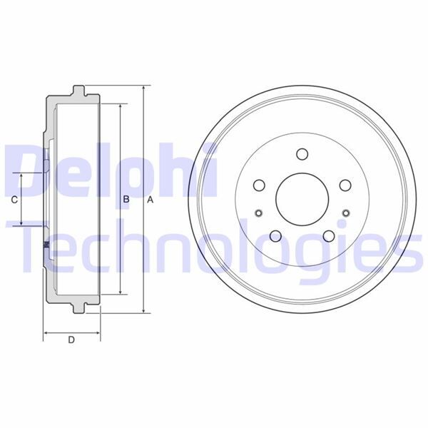 FREN KAMPANASI ARKA FORD B-MAX 12> TOURNEO-TRANSİT COURİER 14>24 Dış: 271mm/ iç: 228mm | OEM:1752037-1763131-1833868-EY161126AA