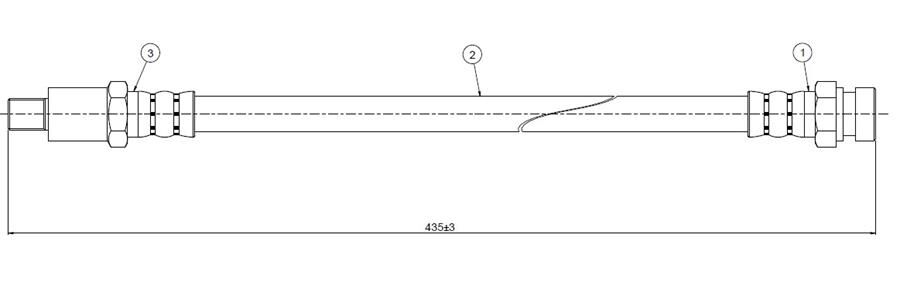 FREN HORTUMU ön 4 Furgonette 76-86 | OEM:7701348800-7701454836-7704001925