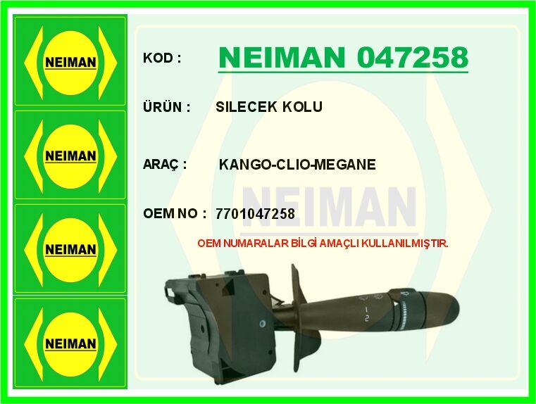 SILECEK KOLU KANGO-CLIO-MEGANE | OEM:7701047258