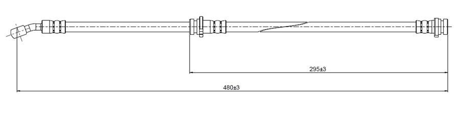 FREN HORTUMU ön Almera 1.5 16V-1.8 16V- 2.2 TD 96-00 | OEM:462104B005