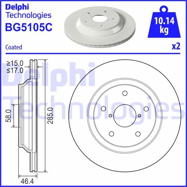 FREN DİSKİ ÇİFTLİ PAKET - BOYALI. DELİKSİZ SUBARU FORESTER 04/2018> | OEM:26700SJ000