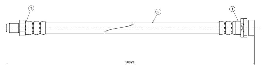 FREN HORTUMU arka Mondeo 93-. . | OEM:6758586