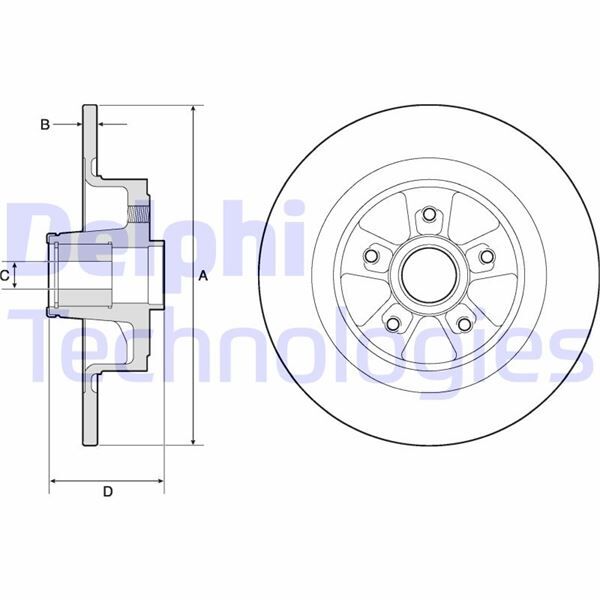 ARKA FREN AYNASI ADET RULMANLI-DELİKSİZ MGN II 05-09 300>102.86x5 | OEM:8200266043
