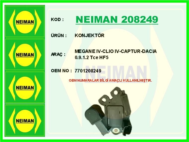 KONJEKTÖR MEGANE IV-CLIO IV-CAPTUR-DACIA 0.9.1.2 Tce HF5 | OEM:7701208249