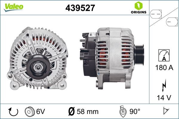 ALTERNATÖR 14V 180A VW TOUAREG 04-10 -A6 04-11 -A8 03-10 -Q7 06-10 2.7-3.0 TDİ | OEM:059903015R-059903015RX
